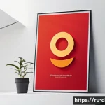 디지털아트 포스터 디자인 기법 - A vibrant advertising poster design featuring bold, contrasting colors like deep reds and bright ora...